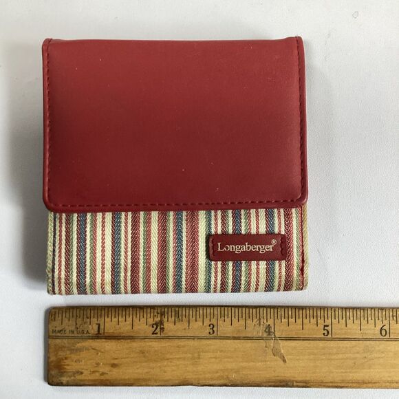 Longaberger Homestead Multi Color Striped Plaid Wallet - Picture 6 of 6
